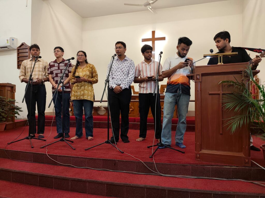 Leading worship